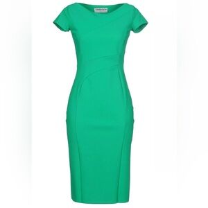 Chiara Boni Sz M midi dress in scuba stretch in Kelly Green